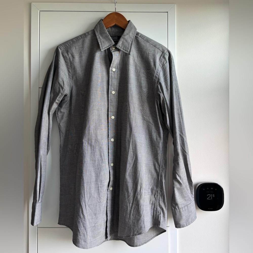 Polo Ralph Lauren Dress Shirt – Glen Check – Grey/Black/White – Size Small